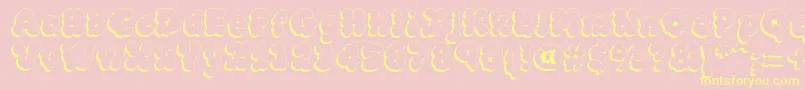 Mcklsh-Schriftart – Gelbe Schriften auf rosa Hintergrund