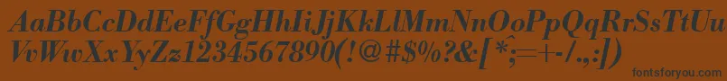 ModernbodoniBolditalic Font – Black Fonts on Brown Background