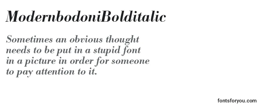 Review of the ModernbodoniBolditalic Font