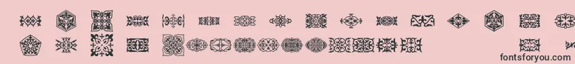 Prt Ornament3 Font – Black Fonts on Pink Background