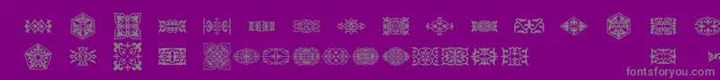 Prt Ornament3 Font – Gray Fonts on Purple Background