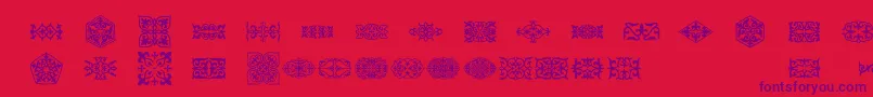 Fonte Prt Ornament3 – fontes roxas em um fundo vermelho