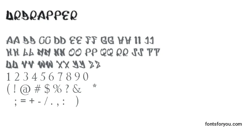 A fonte Urbrapper – alfabeto, números, caracteres especiais