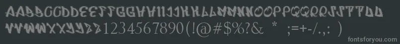 フォントUrbrapper – 黒い背景に灰色の文字
