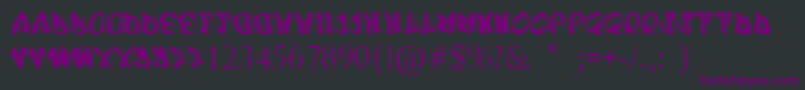 Шрифт Urbrapper – фиолетовые шрифты на чёрном фоне
