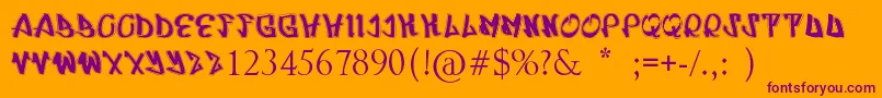 Urbrapper Font – Purple Fonts on Orange Background