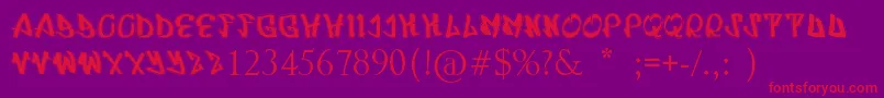 Urbrapper Font – Red Fonts on Purple Background