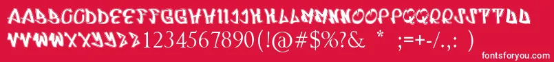 フォントUrbrapper – 赤い背景に白い文字