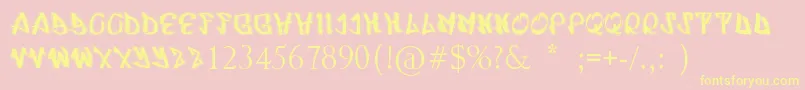 Urbrapper-Schriftart – Gelbe Schriften auf rosa Hintergrund