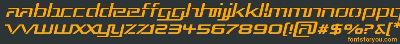 Rep3expi Font – Orange Fonts on Black Background