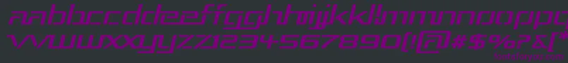 Шрифт Rep3expi – фиолетовые шрифты на чёрном фоне