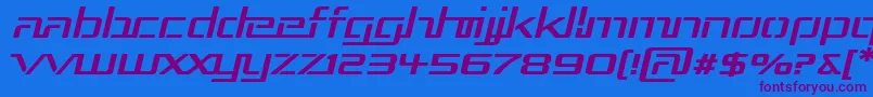 Rep3expi Font – Purple Fonts on Blue Background