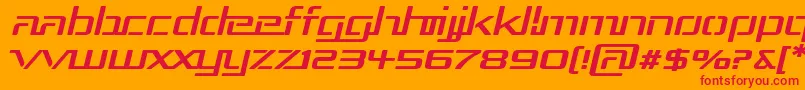 フォントRep3expi – オレンジの背景に赤い文字