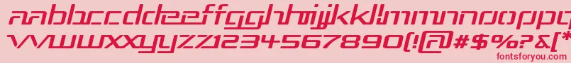 フォントRep3expi – ピンクの背景に赤い文字