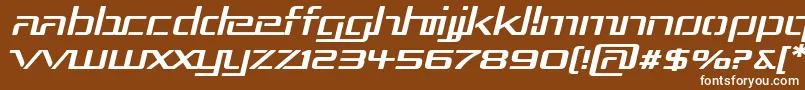 フォントRep3expi – 茶色の背景に白い文字