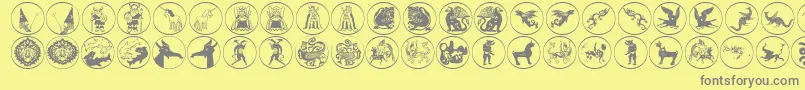 fuente Mythologicaldisks – Fuentes Grises Sobre Fondo Amarillo