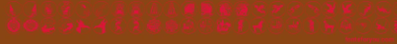 Mythologicaldisks Font – Red Fonts on Brown Background