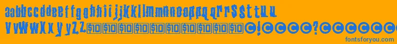 VenerealDisease Font – Blue Fonts on Orange Background