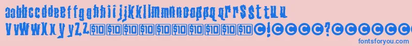 VenerealDisease Font – Blue Fonts on Pink Background