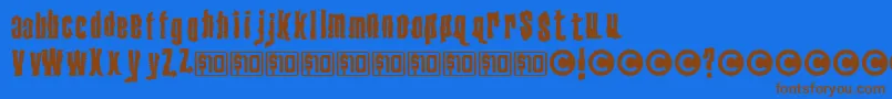 VenerealDisease Font – Brown Fonts on Blue Background