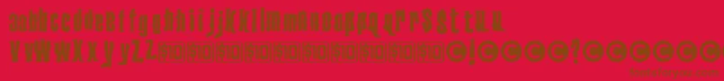 VenerealDisease Font – Brown Fonts on Red Background