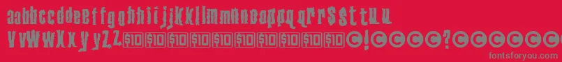 VenerealDisease Font – Gray Fonts on Red Background