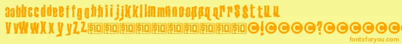 VenerealDisease Font – Orange Fonts on Yellow Background