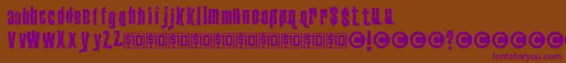 VenerealDisease Font – Purple Fonts on Brown Background