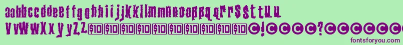 VenerealDisease Font – Purple Fonts on Green Background