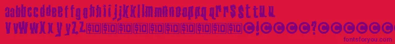VenerealDisease Font – Purple Fonts on Red Background