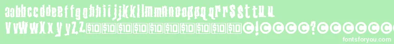 VenerealDisease Font – White Fonts on Green Background