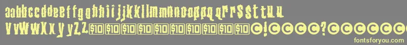 VenerealDisease Font – Yellow Fonts on Gray Background