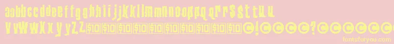 Шрифт VenerealDisease – жёлтые шрифты на розовом фоне