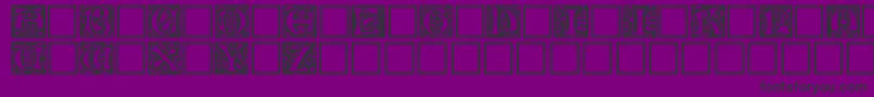 フォントChristensencapsRegular – 紫の背景に黒い文字