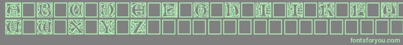 Weitere Informationen zur ChristensencapsRegular-Schriftart ChristensencapsRegular-Schriftart – Grüne Schriften auf grauem Hintergrund