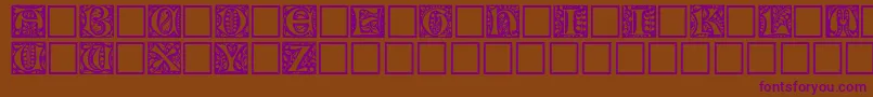 ChristensencapsRegular Font – Purple Fonts on Brown Background