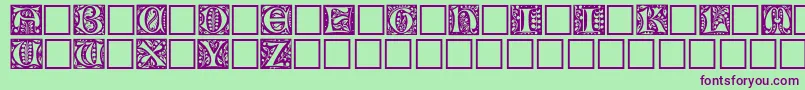 ChristensencapsRegular Font – Purple Fonts on Green Background