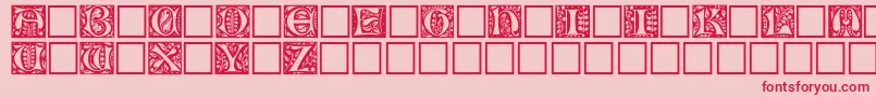 ChristensencapsRegular-Schriftart – Rote Schriften auf rosa Hintergrund