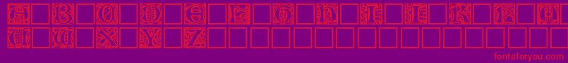 More about ChristensencapsRegular Font ChristensencapsRegular Font – Red Fonts on Purple Background