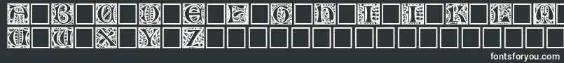 フォントChristensencapsRegular – 黒い背景に白い文字