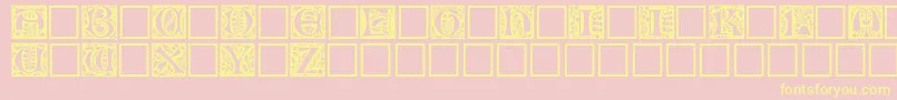 ChristensencapsRegular Font – Yellow Fonts on Pink Background