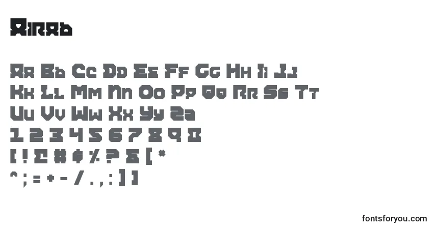 Schriftart Airab – Alphabet, Zahlen, spezielle Symbole
