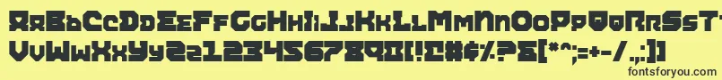 Airab Font – Black Fonts on Yellow Background