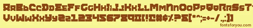 Airab Font – Brown Fonts on Yellow Background