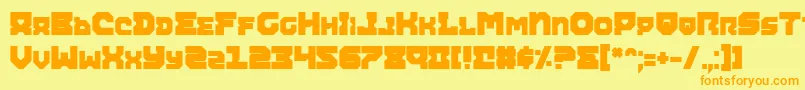 Airab Font – Orange Fonts on Yellow Background