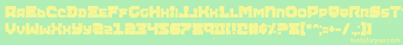 Airab Font – Yellow Fonts on Green Background