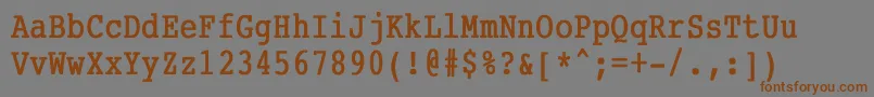 Шрифт CourierCondensedBold – коричневые шрифты на сером фоне