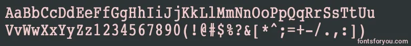 Lisätietoja CourierCondensedBold-fontista CourierCondensedBold-fontti – vaaleanpunaiset fontit mustalla taustalla