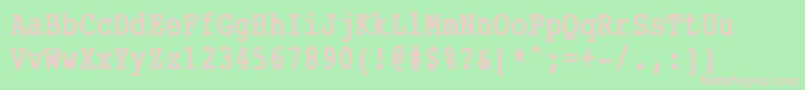 CourierCondensedBold Font – Pink Fonts on Green Background