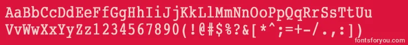 fuente CourierCondensedBold – Fuentes Rosadas Sobre Fondo Rojo